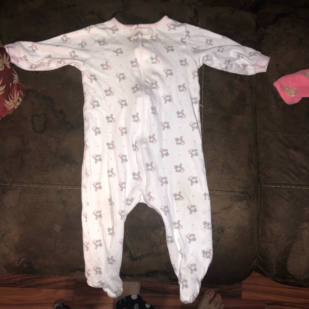 Baby girl footie pajamas
